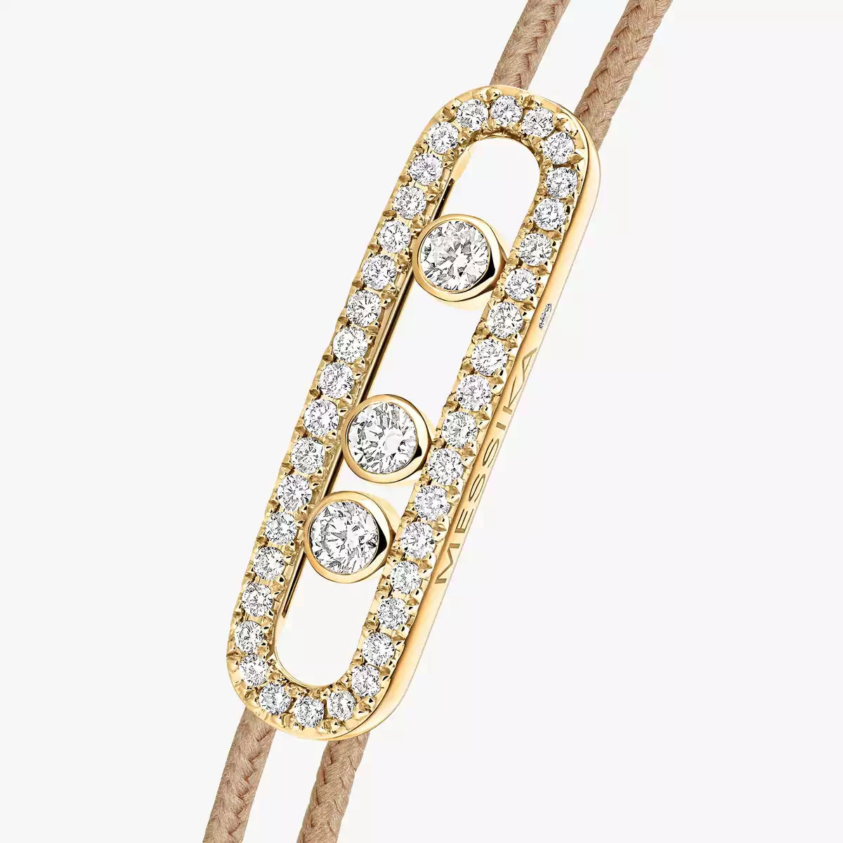 [LUXE]MK Care(s) pink cord pavé bracelet