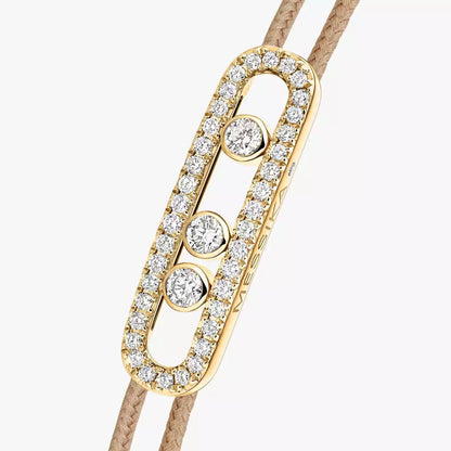[LUXE]MK Care(s) pink cord pavé bracelet