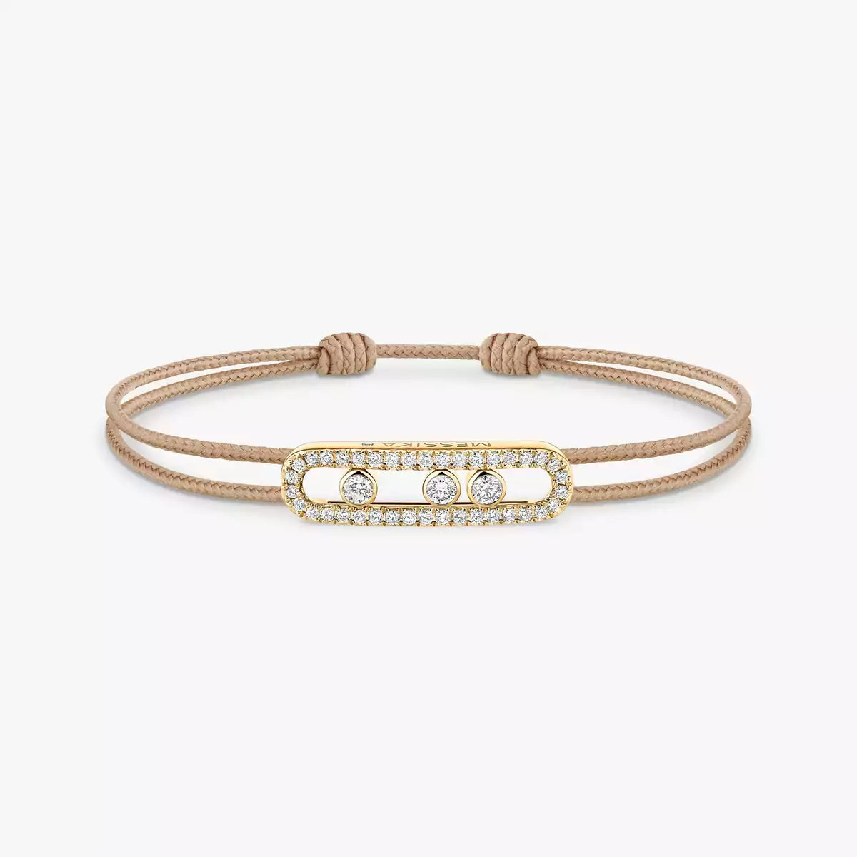 [LUXE]MK Care(s) pink cord pavé bracelet