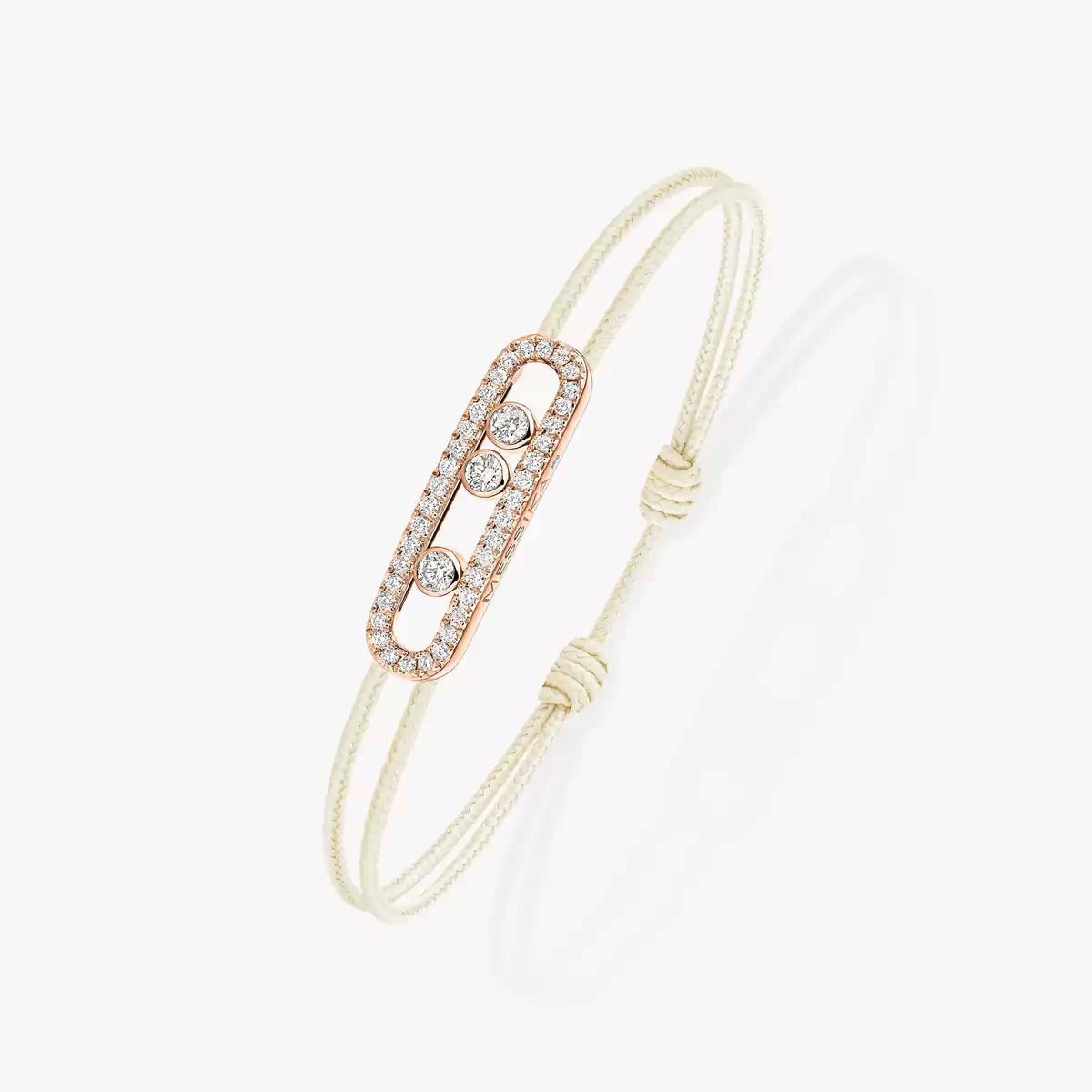 [LUXE]MK Care(s) pink cord pavé bracelet