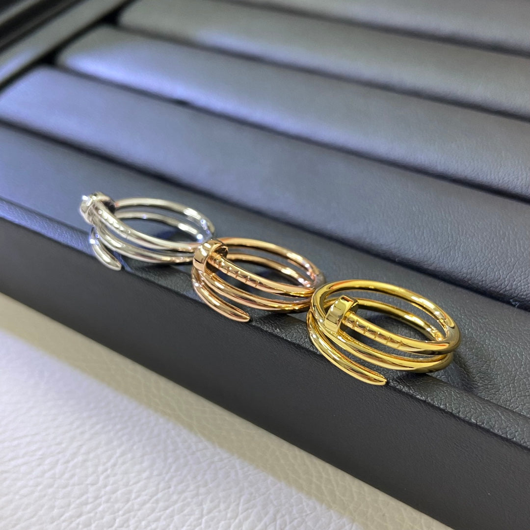 [LUXE]SMOOTH THREE-BAND NAIL RING