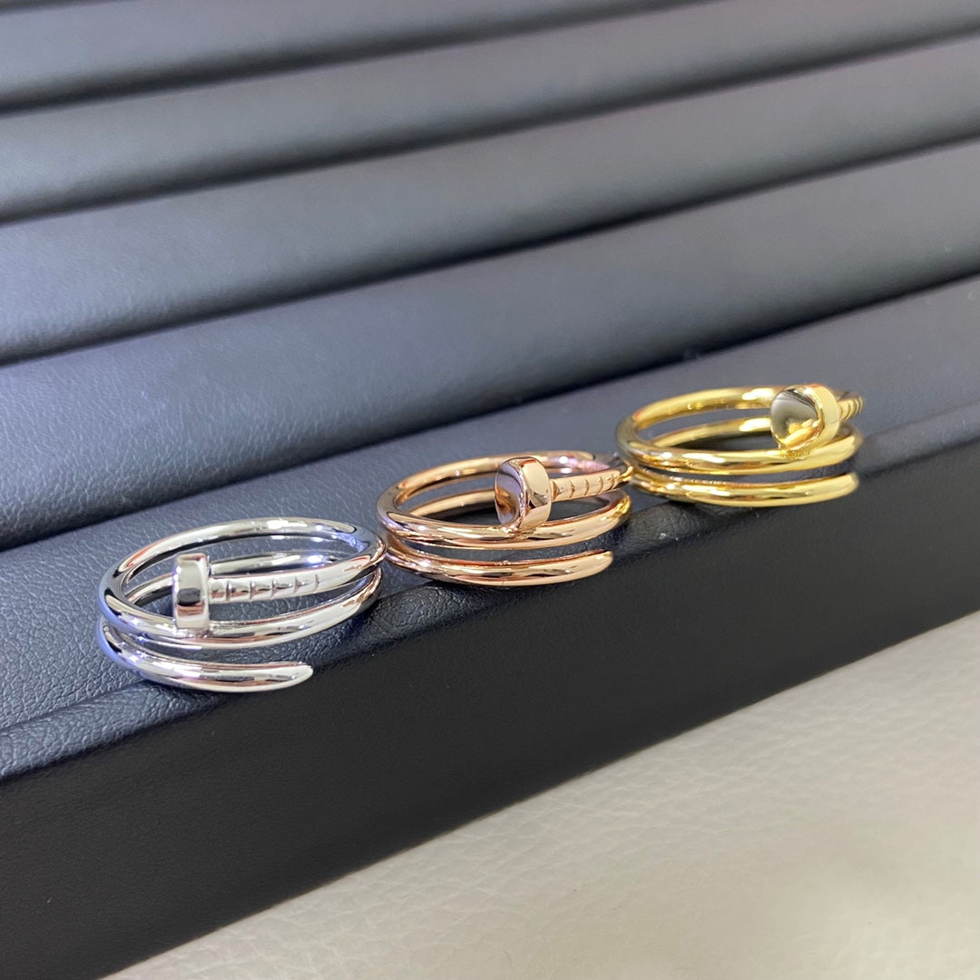 [LUXE]SMOOTH THREE-BAND NAIL RING