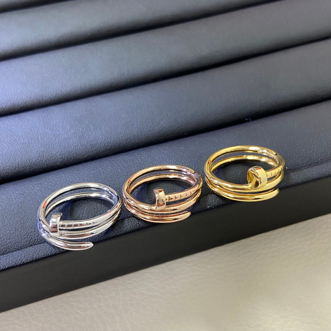 [LUXE]SMOOTH THREE-BAND NAIL RING