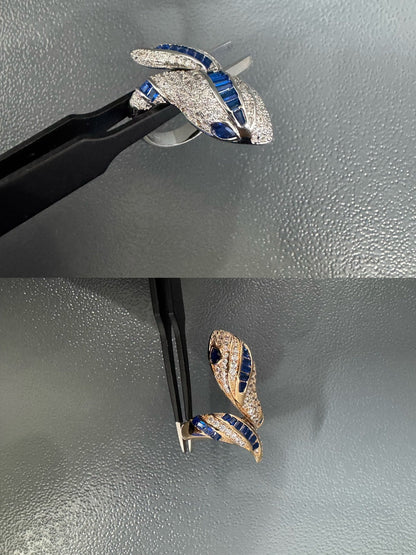 [LUXE]BRAND NEW LUXURY BLUE SNAKE RING