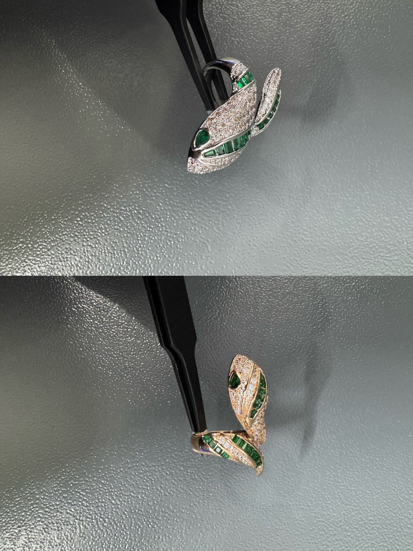 [LUXE]BRAND NEW LUXURY GREEN SNAKE RING