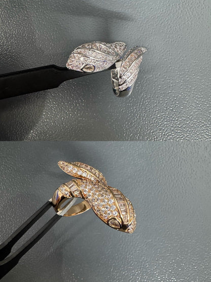 [LUXE]BRAND NEW LUXURY SILVER SNAKE RING