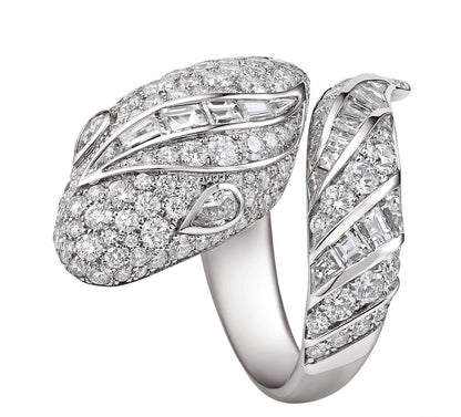 [LUXE]BRAND NEW LUXURY SILVER SNAKE RING