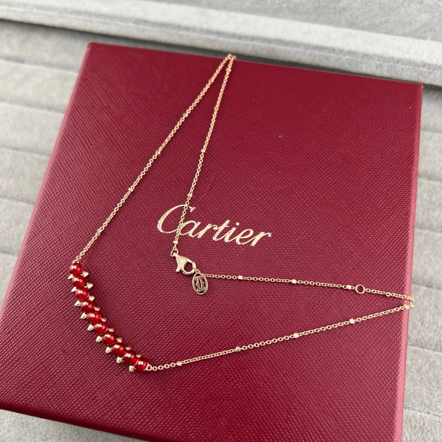 [LUXE]NEW STUD COLORED GEM PENDANT NECKLACE