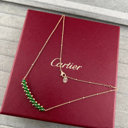 [LUXE]NEW STUD COLORED GEM PENDANT NECKLACE