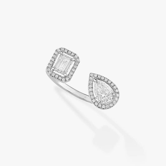 [LUXE]MY TWIN TOI & MOI SILVER DIAMOND RING