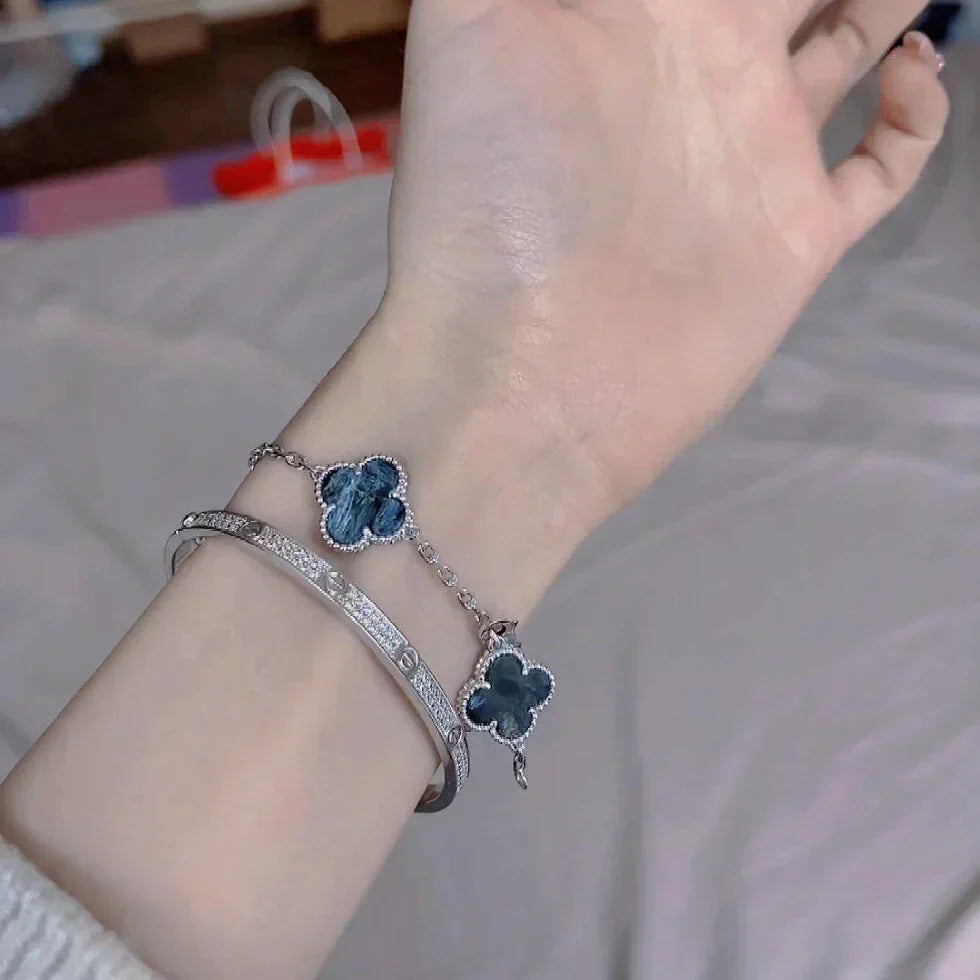 [LUXE]CLOVER 5 MOTIF PIETERSITE BRACELET COLLECTION