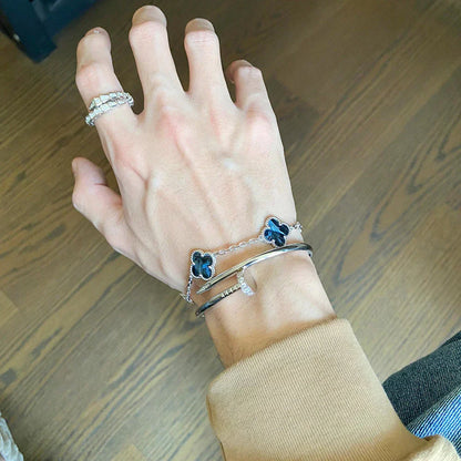 [LUXE]CLOVER 5 MOTIF PIETERSITE BRACELET COLLECTION