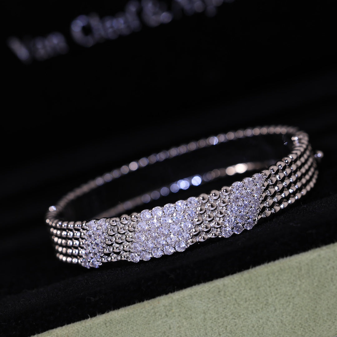 [LUXE]  FIVE-ROW DIAMOND BRACELET