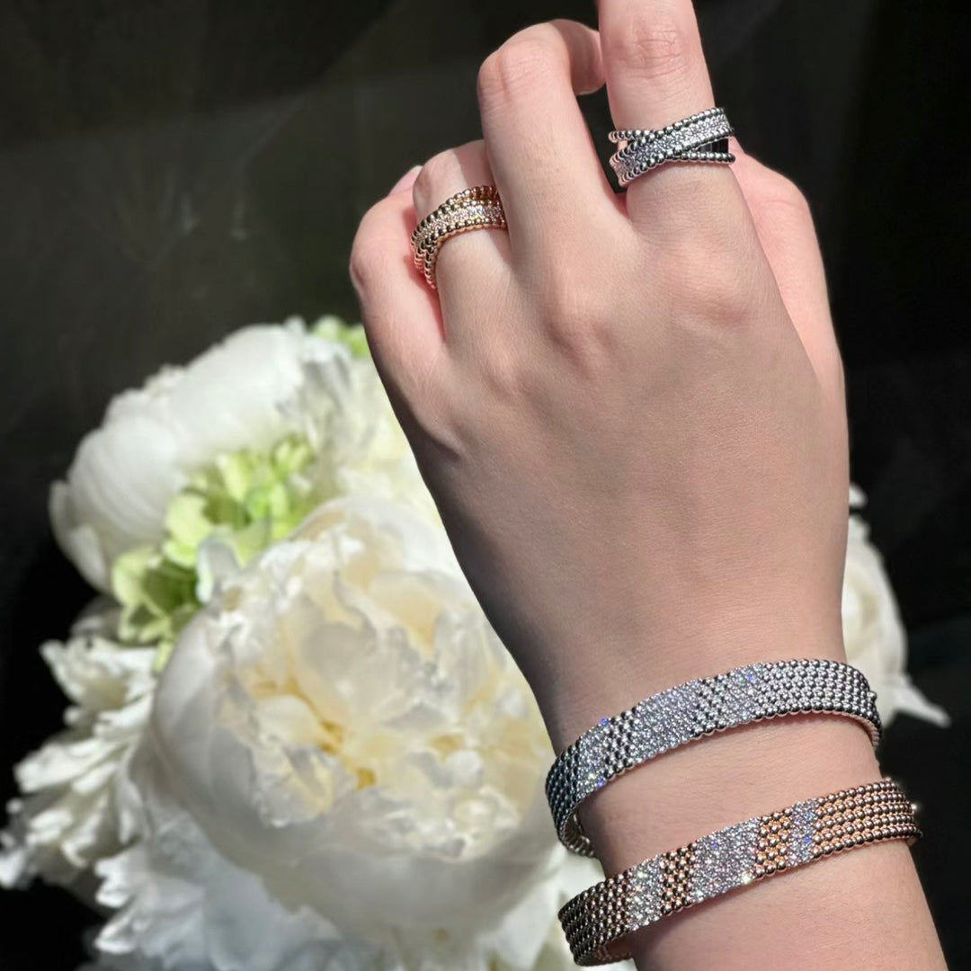 [LUXE]  FIVE-ROW DIAMOND BRACELET