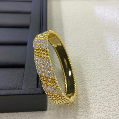 [LUXE]  FIVE-ROW DIAMOND BRACELET