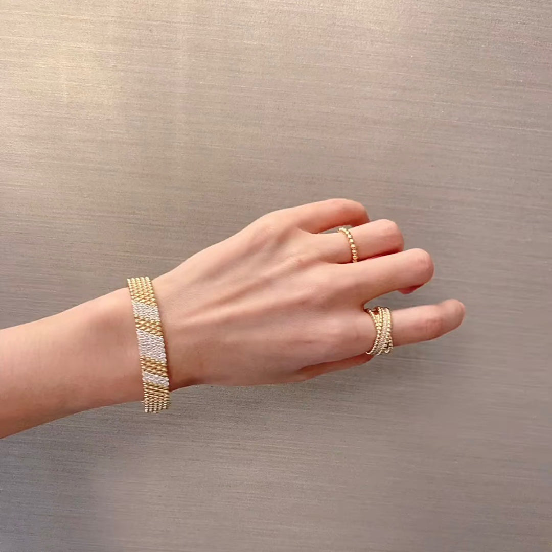 [LUXE]  FIVE-ROW DIAMOND BRACELET