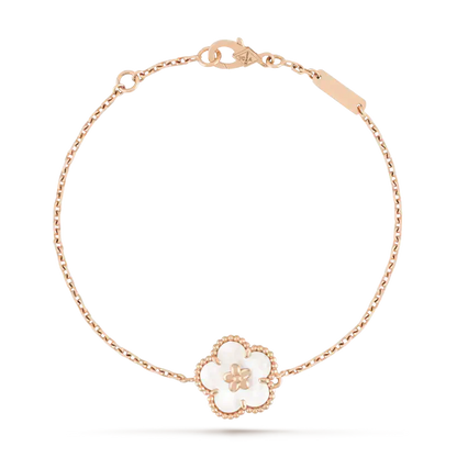 [LUXE]LUCKY WHITE MOP PLUM BLOSSOM  BRACELET