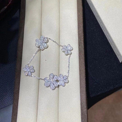[LUXE]FRIVOLE SILVER 5 FLOWERS BRACELET