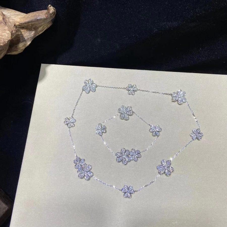 [LUXE]FRIVOLE SILVER 5 FLOWERS BRACELET
