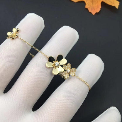 [LUXE]FRIVOLE GOLD 5 FLOWERS BRACELET