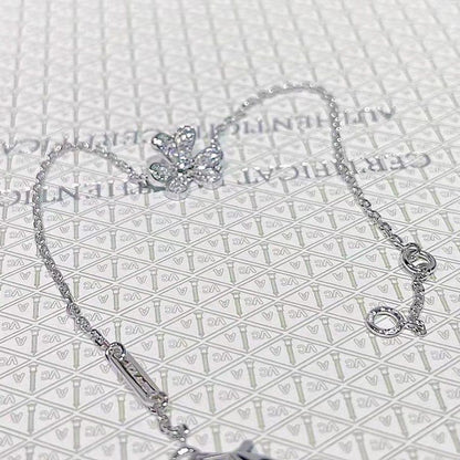 [LUXE]FRIVOLE SILVER FLOWER DIAMOND BRACELET