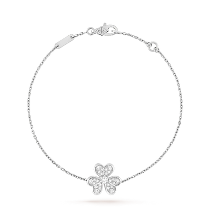 [LUXE]FRIVOLE SILVER FLOWER DIAMOND BRACELET
