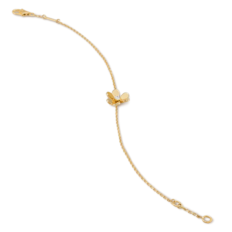 [LUXE]FRIVOLE GOLD FLOWER PINK MALACHITE BRACELET