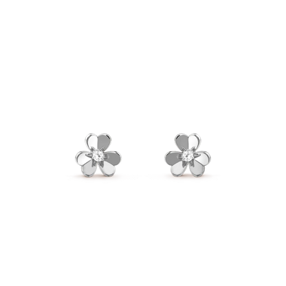 [LUXE]FRIVOLE MINI SILVER FLOWER EARRINGS