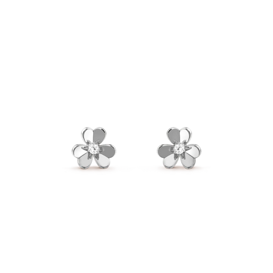 [LUXE]FRIVOLE MINI SILVER FLOWER EARRINGS