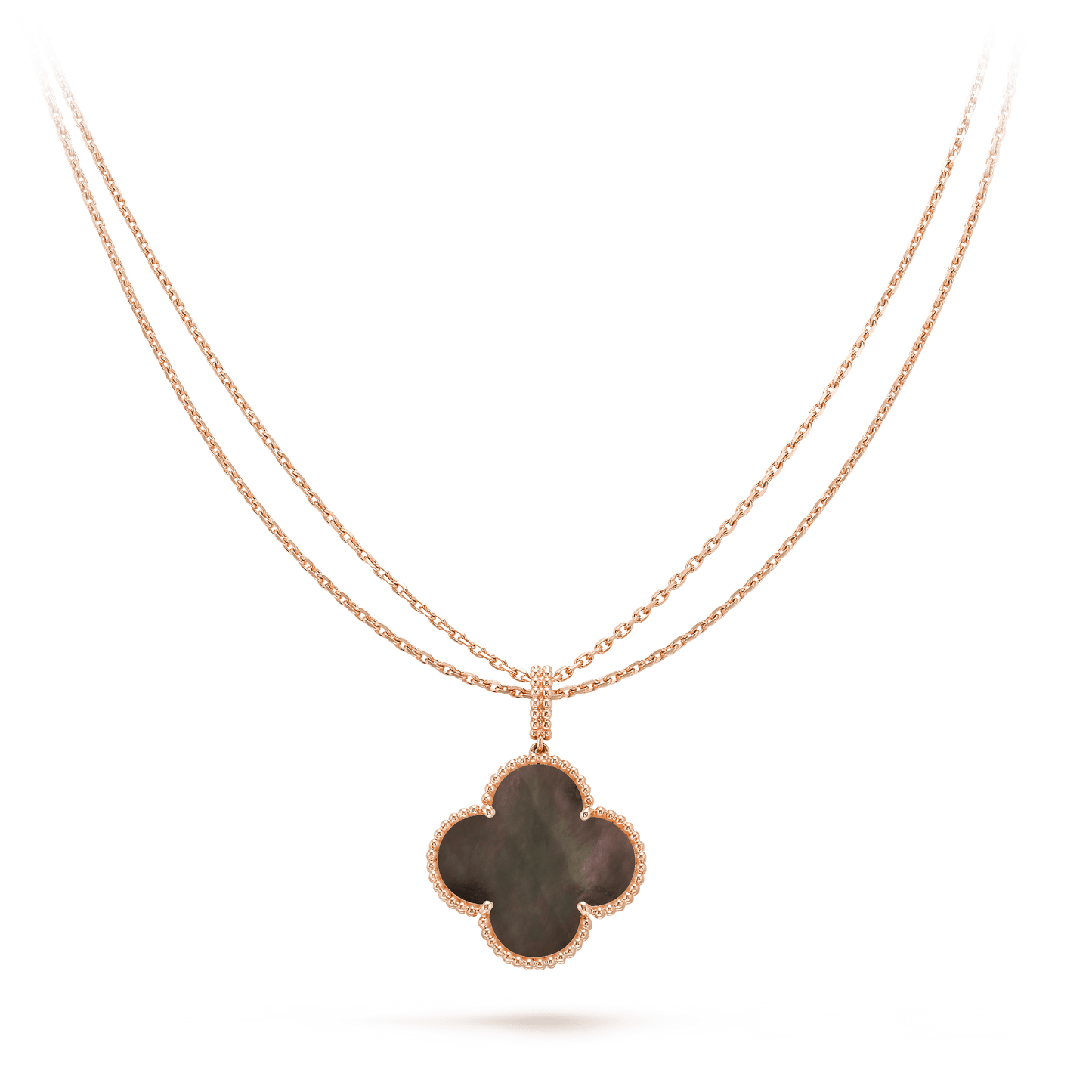 [LUXE]CLOVER 25MM GOLD DARK MOP BIG CLOVER NECKLACE
