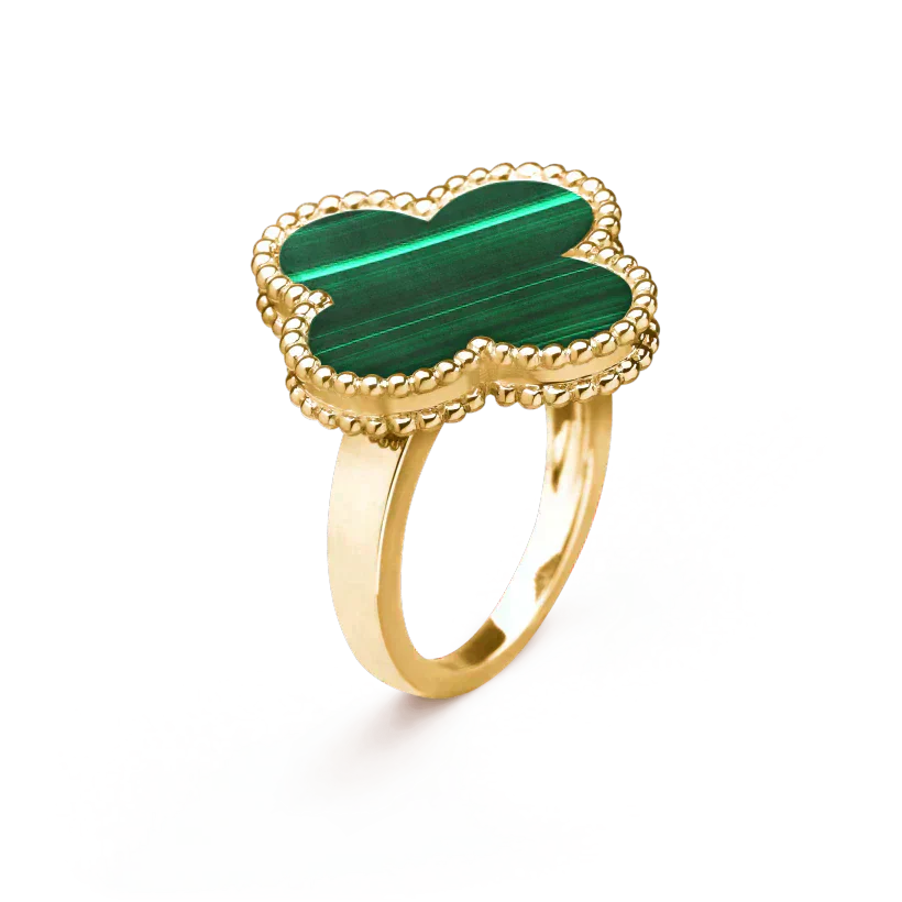 [LUXE]CLOVER MALACHITE RING