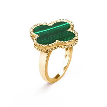[LUXE]CLOVER MALACHITE RING