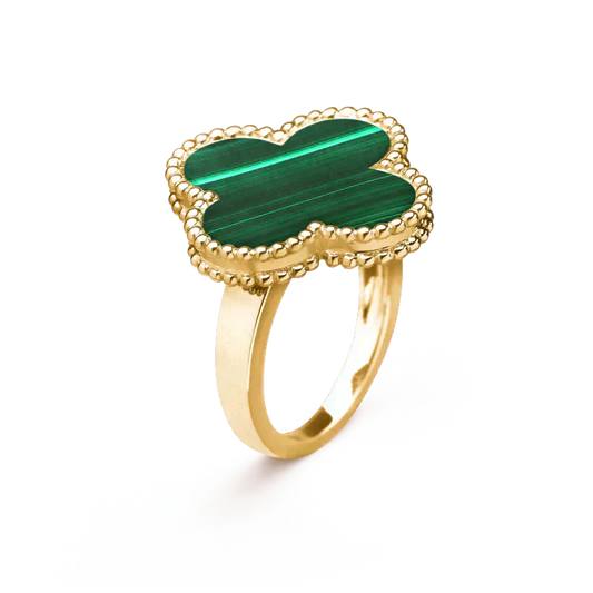 [LUXE]CLOVER MALACHITE RING