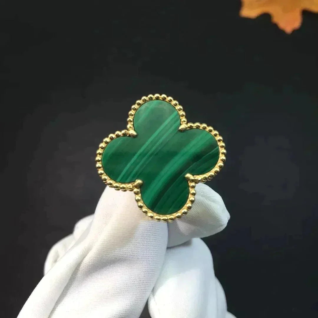 [LUXE]CLOVER MALACHITE RING