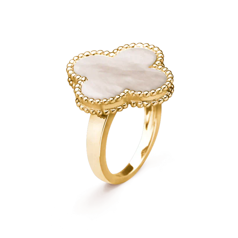 [LUXE]CLOVER WHITE MOP RING