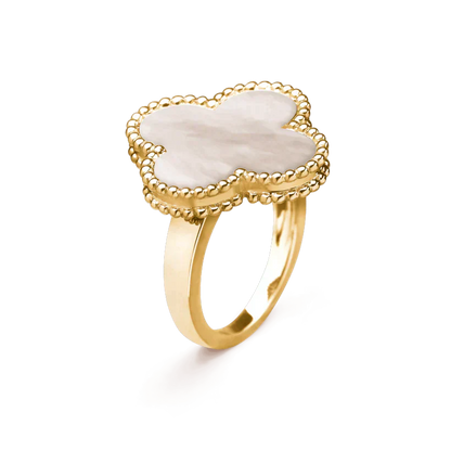[LUXE]CLOVER WHITE MOP RING