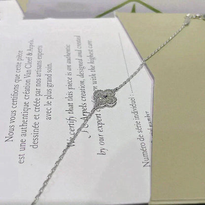 [LUXE]CLOVER  SINGLE FLOWER BRACELET SILVER