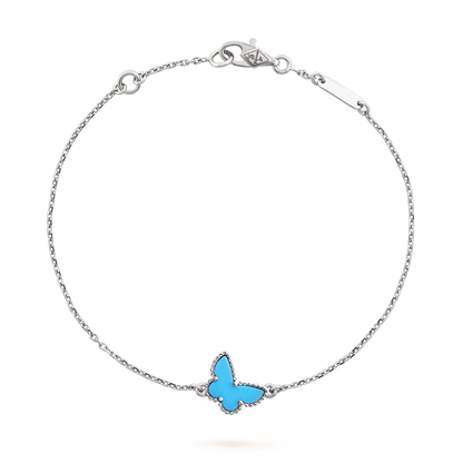 [LUXE]BUTTERFLY TURQUOISE BUTTERFLY BRACELET SILVER