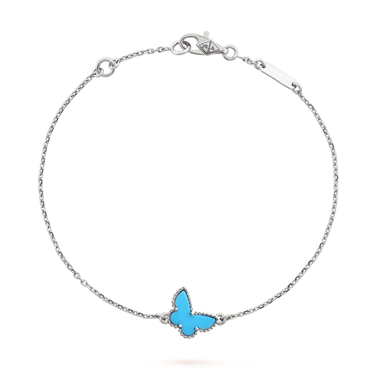 [LUXE]BUTTERFLY TURQUOISE BUTTERFLY BRACELET SILVER