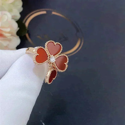 [LUXE]SWEET CLOVER CARNELIAN RING