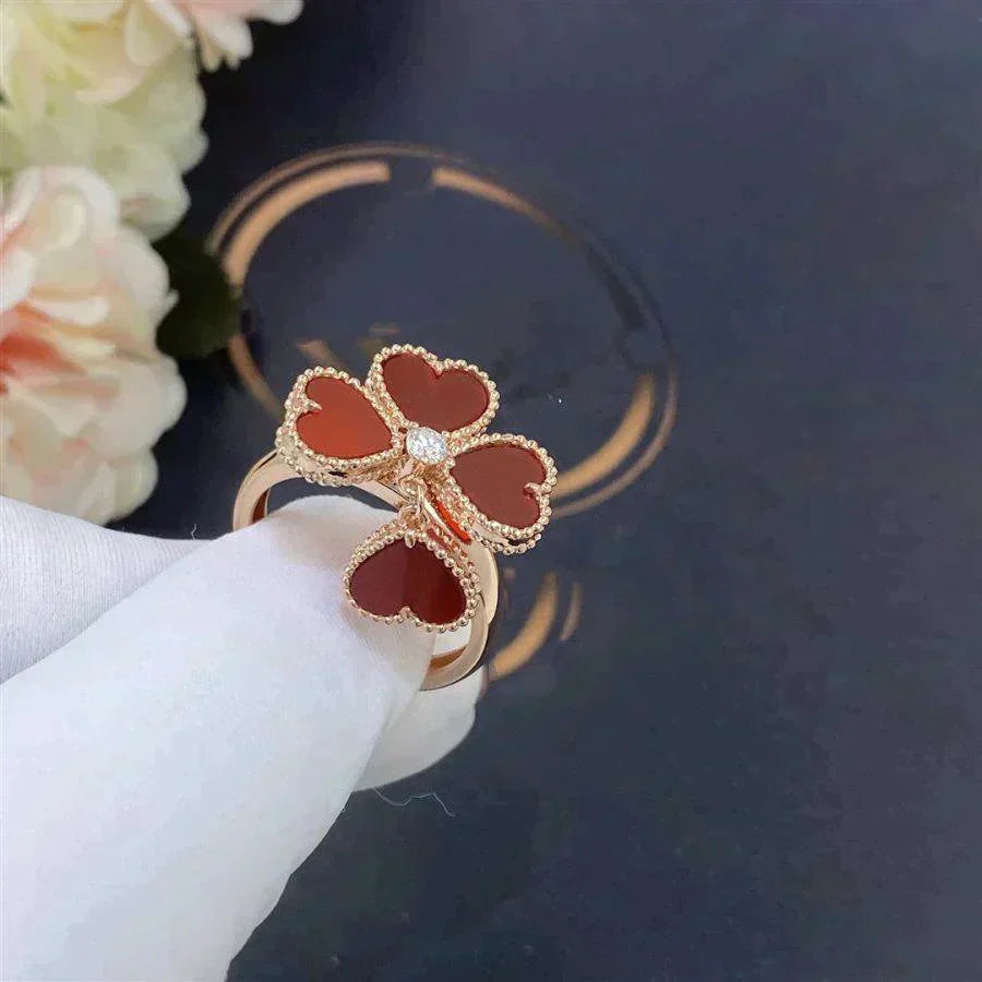 [LUXE]SWEET CLOVER CARNELIAN RING