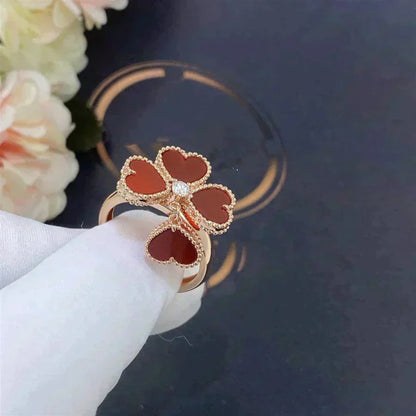 [LUXE]SWEET CLOVER CARNELIAN RING