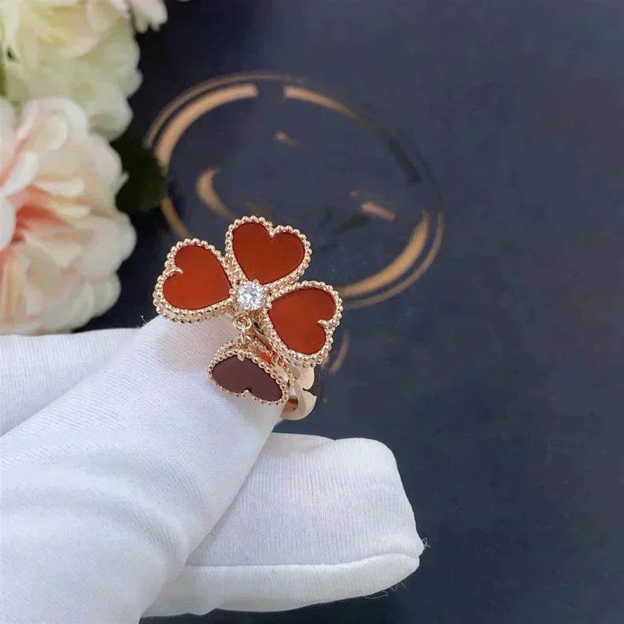 [LUXE]SWEET CLOVER CARNELIAN RING
