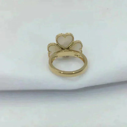 [LUXE]SWEET CLOVER WHITE MOP RING
