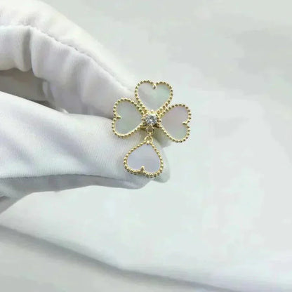 [LUXE]SWEET CLOVER WHITE MOP RING