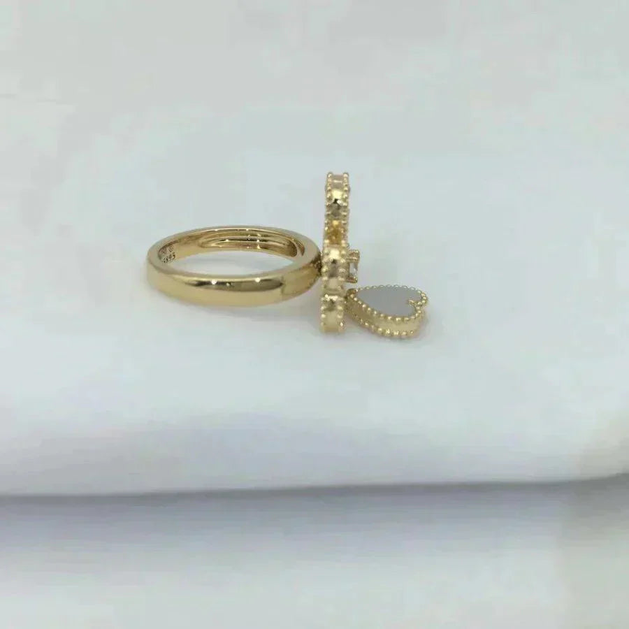 [LUXE]SWEET CLOVER WHITE MOP RING