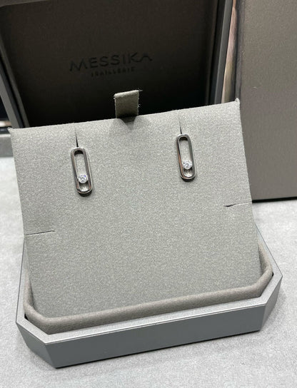 [LUXE]MOVE UNO SMALL 1 DIAMOND EARRINGS