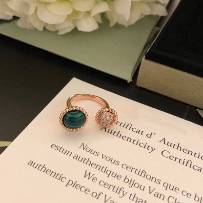 [LUXE]PERLEE COULEURS DIAMOND ROSE GOLD BETWEEN THE FINGER RING