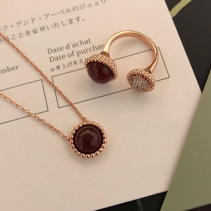 [LUXE]PERLEE COULEURS DIAMOND ROSE GOLD BETWEEN THE FINGER RING