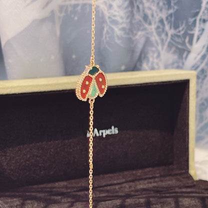 [LUXE]LUCKY SPRING 1 MOTIF PINK GOLD BRACELET